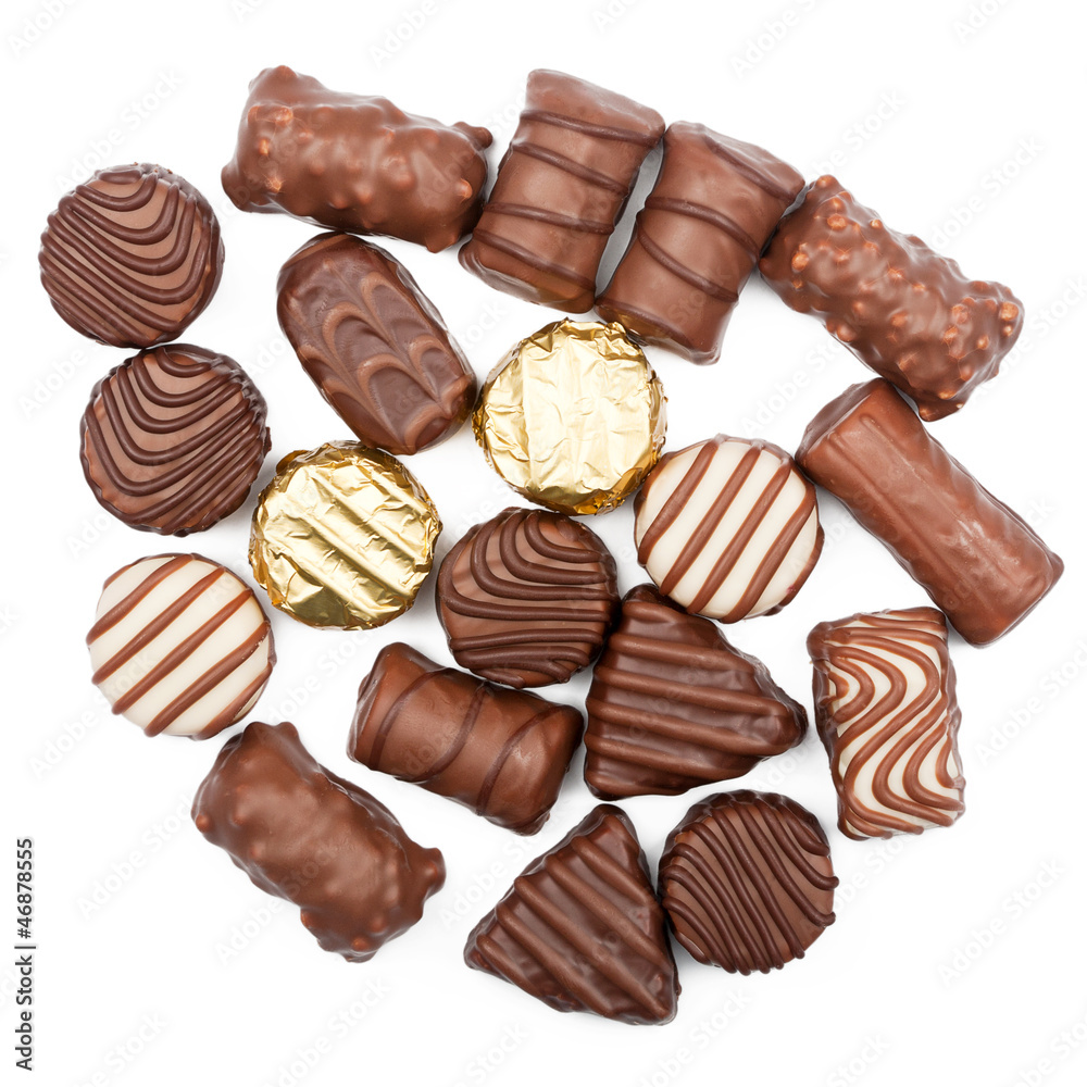 Assorted chocolate candies Assorted chocolate candies
