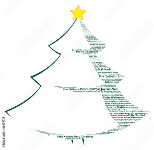 Typographic Christmas Tree