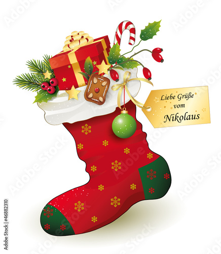 Nikolaus Geschenk mit Grußkarte