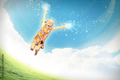 happy kid jumping © Sergey Nivens