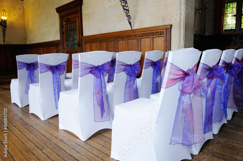 Purple chair cover