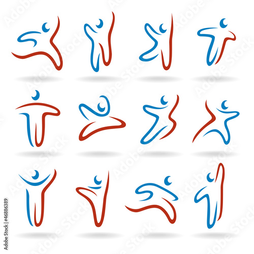 Abstract people icons collection