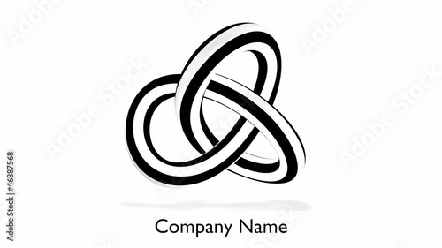 loop as a company logo on white background - 3D Video