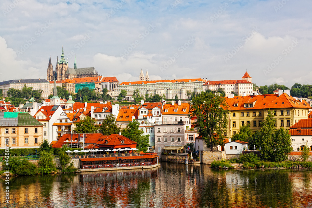 Fototapeta premium Czech republic, Prague, look on Gradchana and the Vltava River