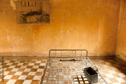 S21 jail cell under the regime of Pol Pot