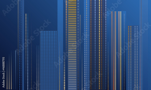 Skyscrapers at night