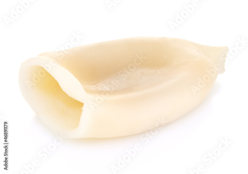 boiled squid isolated on white