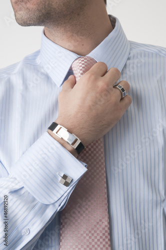 Business man with shirt and jewellery