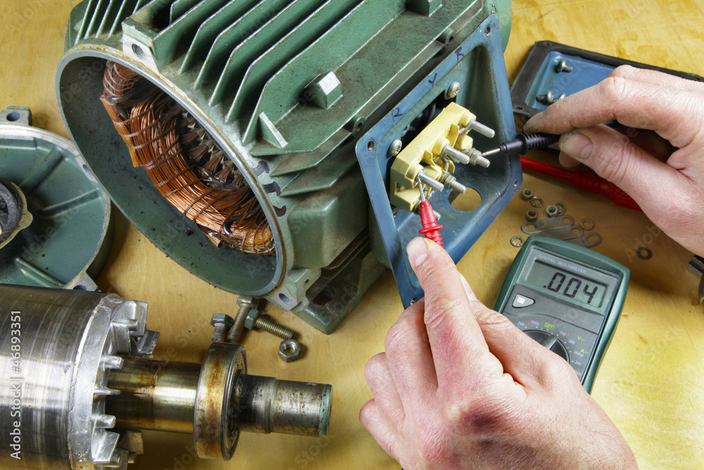 continuity testing electric motor Stock Photo Adobe Stock