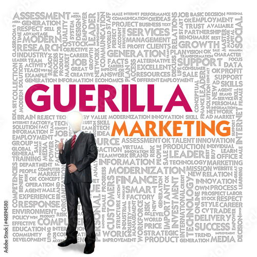 Business word cloud for business and finance concept, Guerilla m