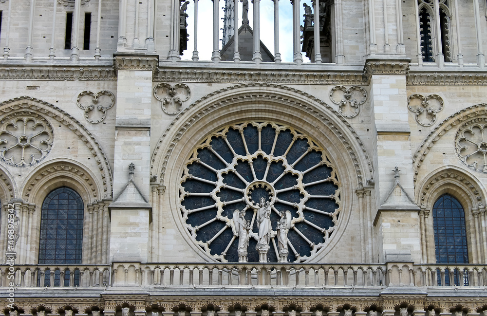 Rose Window. Notre Dame de Paris. France