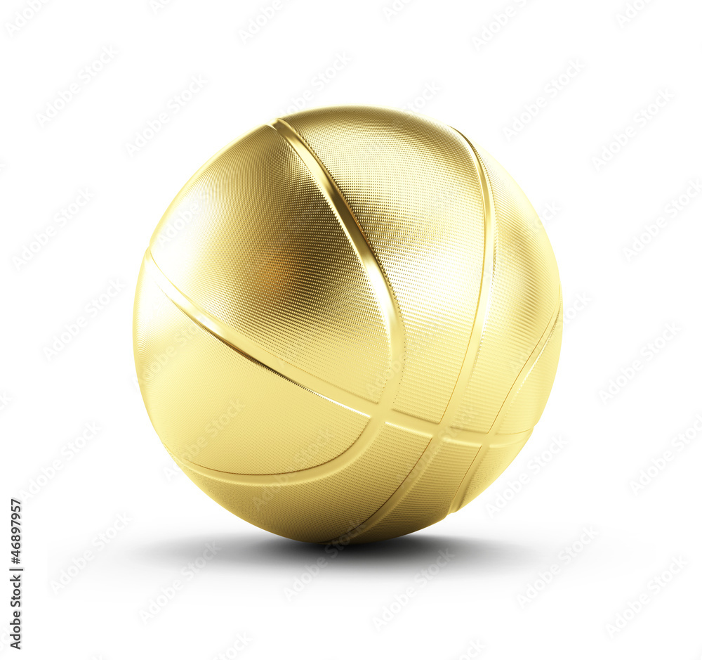 Naklejka premium gold basketball ball