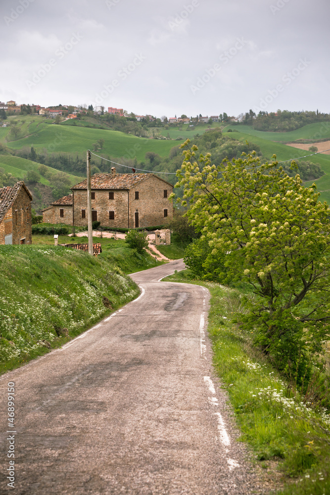 Italy Farmhouse and Local Road