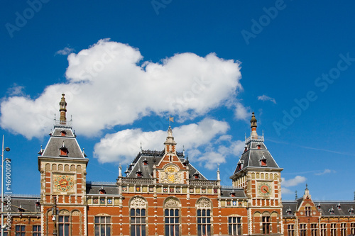 Facade of Amsterdam Central Station