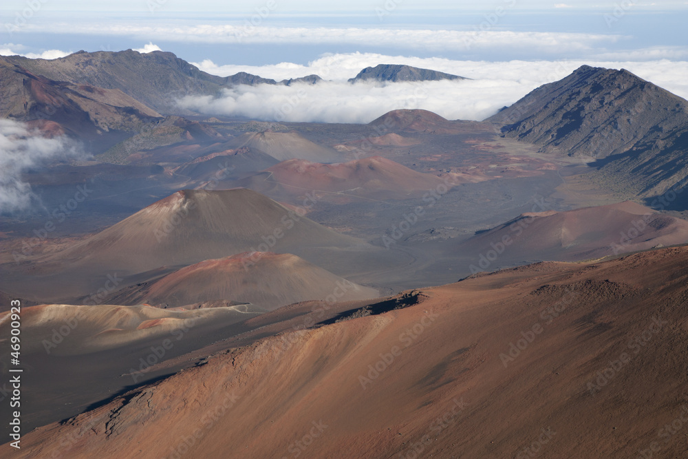 Crater of Haleakala volcano