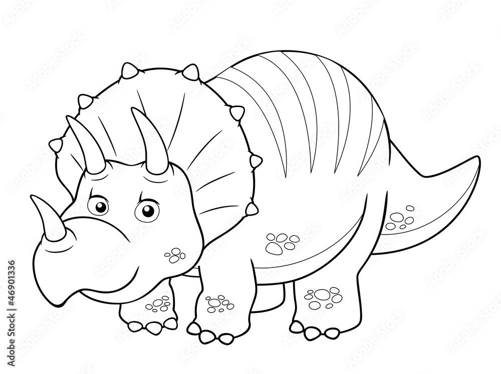 illustration of Cartoon dinosaur outline Stock Vector | Adobe Stock illustration of Cartoon dinosaur outline Stock Vector | Adobe Stock