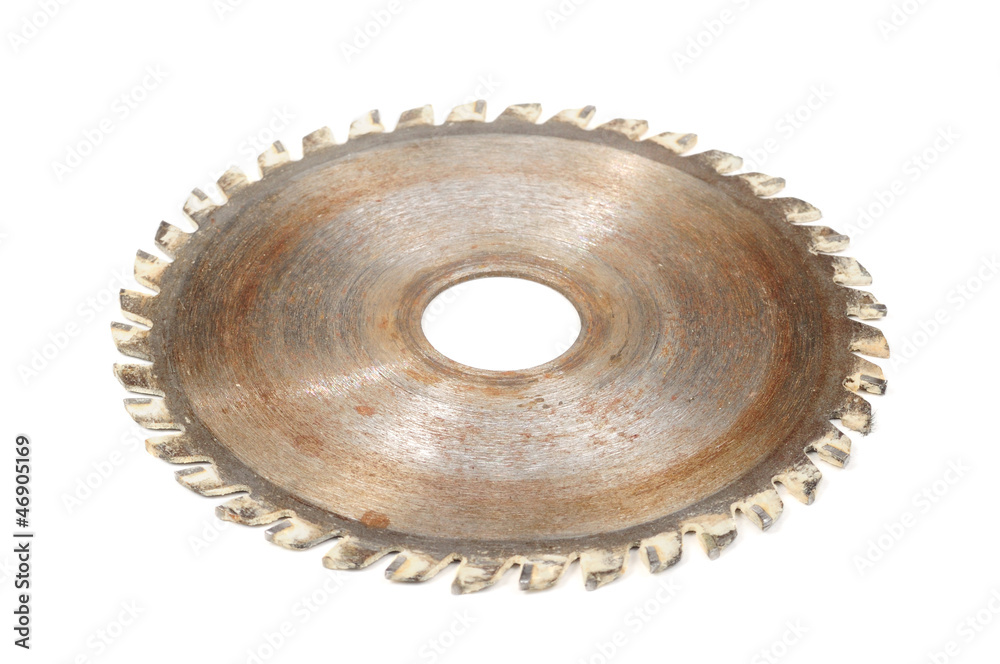 Rusty Circular Saw Blade Isolated on White Background Rusty Circular Saw Blade Isolated on White Background