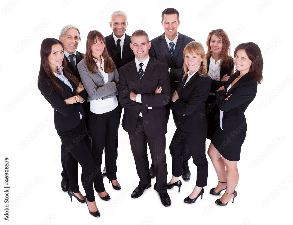Lineup of business executives or partners