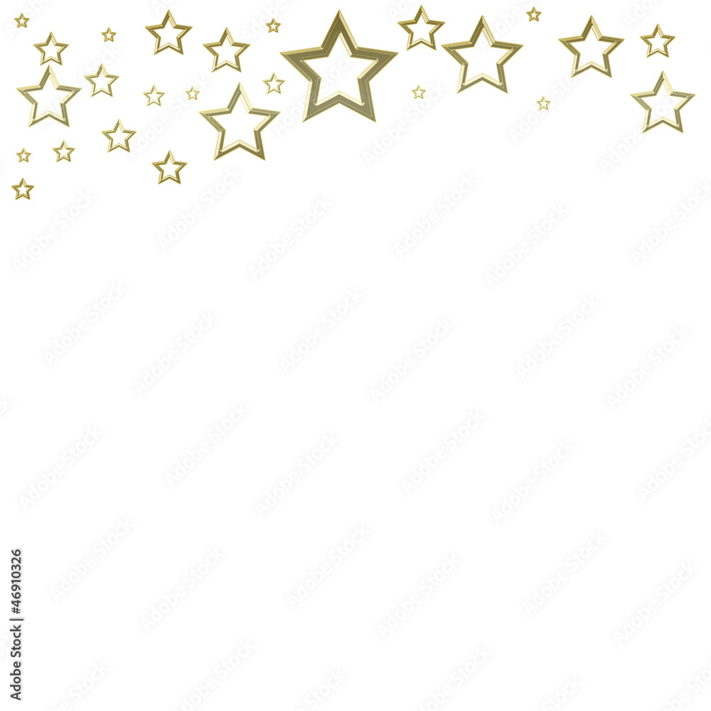 Rahmen Sterne gold oben Stock Photo | Adobe Stock
