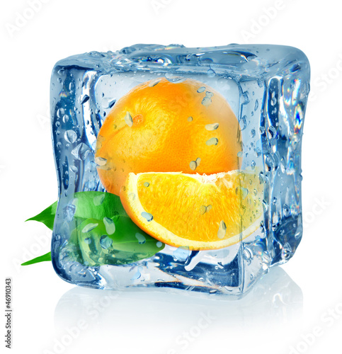 Ice cube and orange #46910343