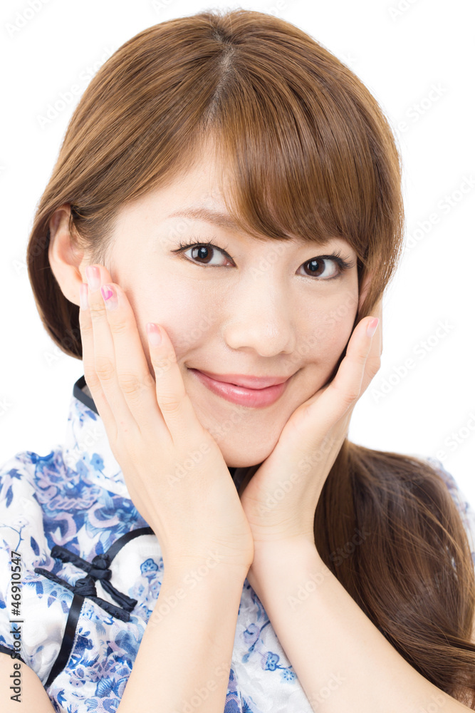 Beautiful asian woman in traditional Chinese dress Beautiful asian woman in traditional Chinese dress