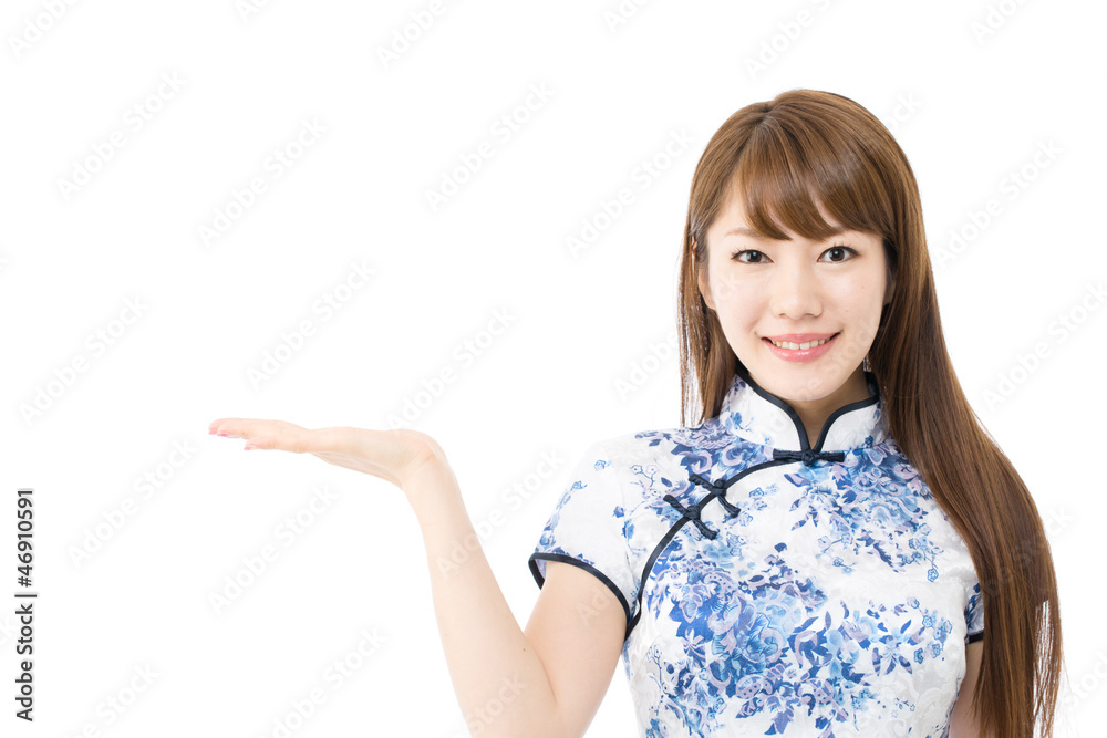 Beautiful asian woman in traditional Chinese dress Beautiful asian woman in traditional Chinese dress