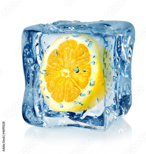 Ice cube and lemon #46911328