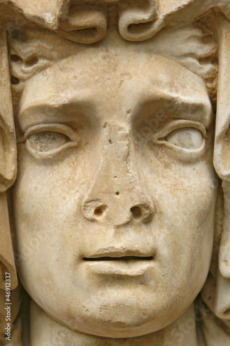 Goddess of abundance, Detail. Romanesque Art - Viterbo, Italy