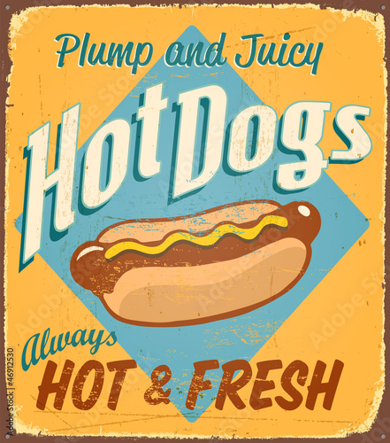 vintage Metal Sign - Vector - Grunge effects can be removed