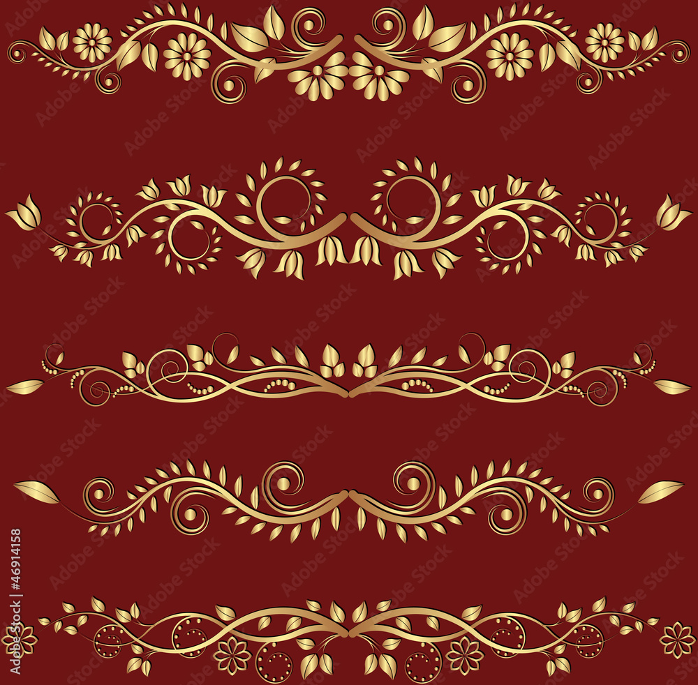 gold borders and ornaments
