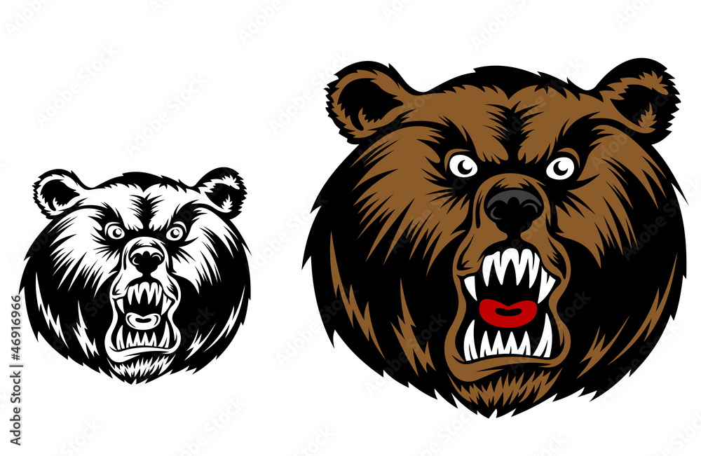 Angry bear mascot Angry bear mascot