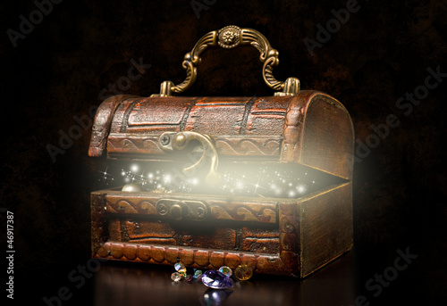 old wooden treasure chest