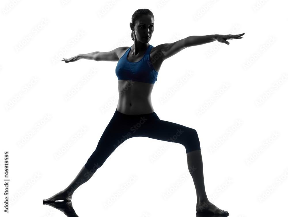 woman exercising yoga