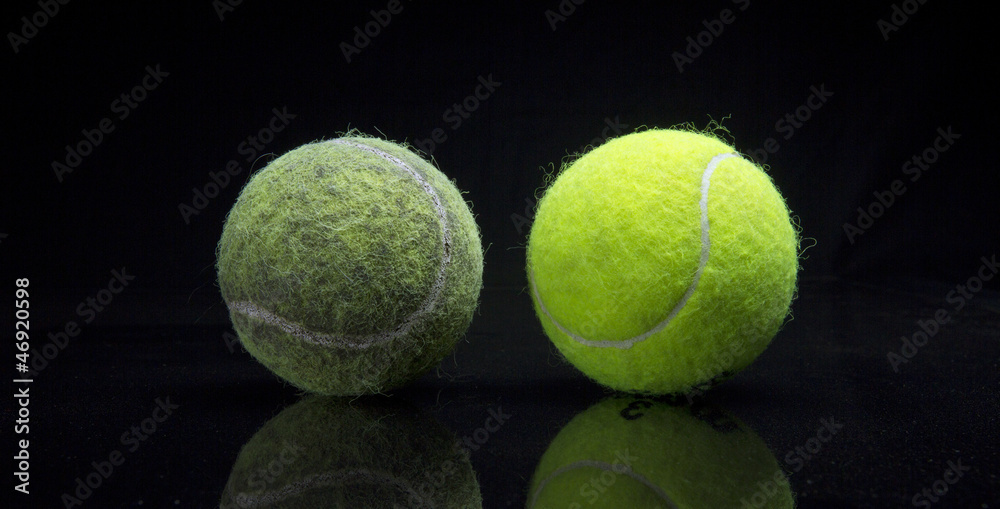 Old And New Tennis Balls