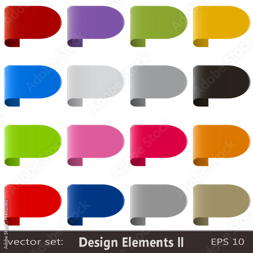 Set of colorful design elements, Lesezeichen Vektor Sammlung