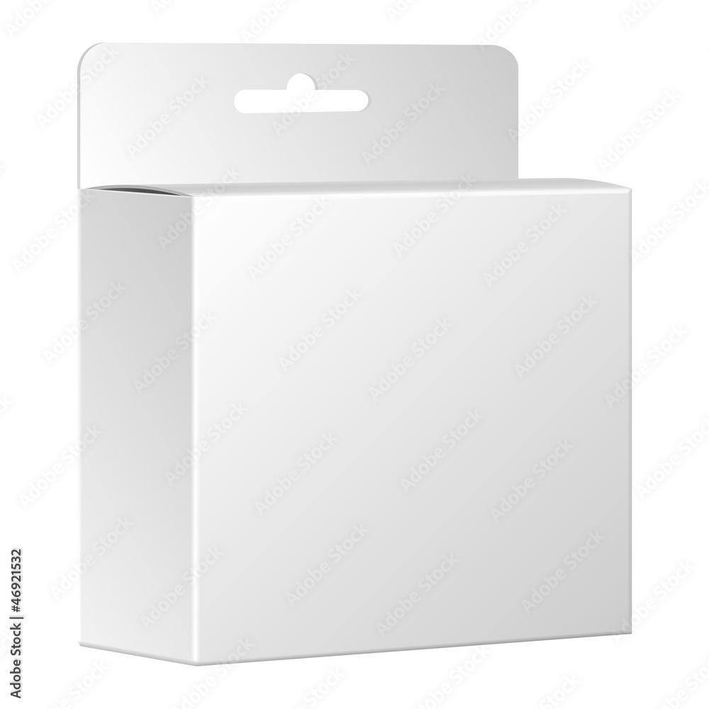 Product package box. Vector, isolated on white background Product package box. Vector, isolated on white background