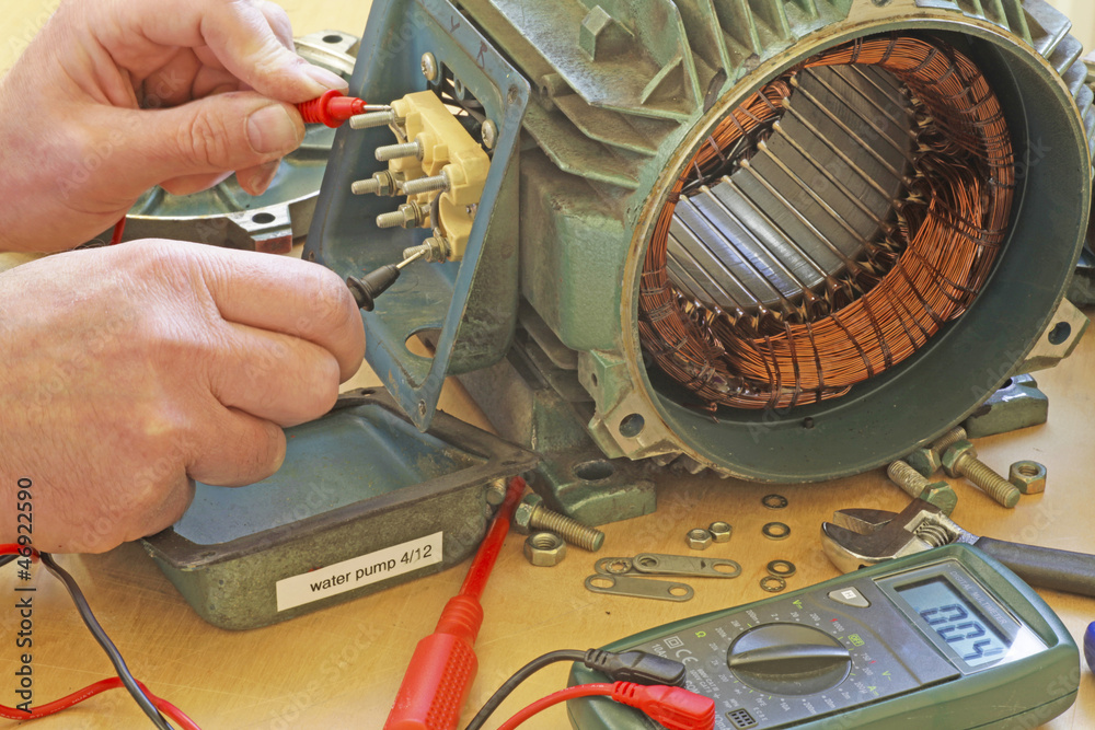 continuity testing electric motor Stock Photo Adobe Stock