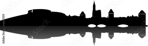 Strasbourg skyline (avec reflet)