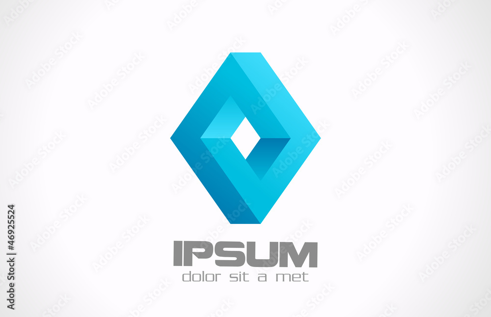 Logic Business Logo. Infinite loop shape. Rhomb Vector icon. Logic Business Logo. Infinite loop shape. Rhomb Vector icon.