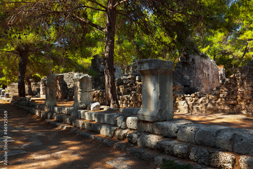 Old town Phaselis in Antalya, Turkey Old town Phaselis in Antalya, Turkey