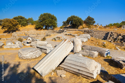 Ancient ruins in Troy Turkey photo