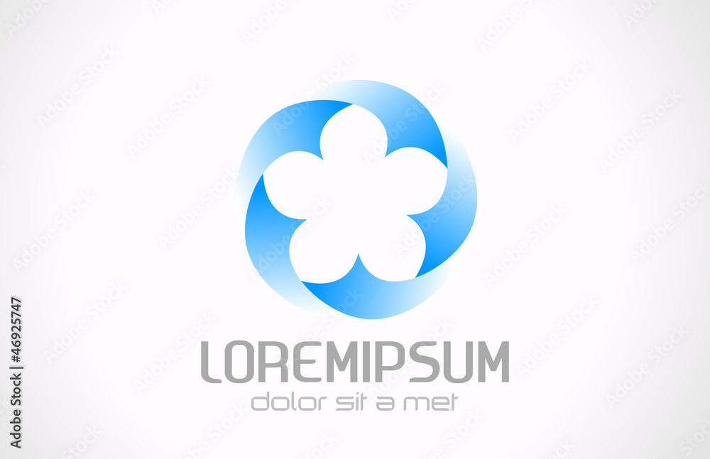 Logo flower abstract. Infinite star shape. Looped icon Logo flower abstract. Infinite star shape. Looped icon