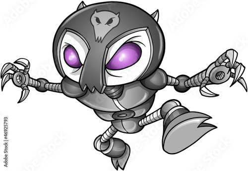 Cyborg Robot Ninja Warrior Vector
