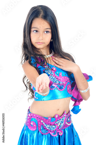 Little girl dancing gypsy dance