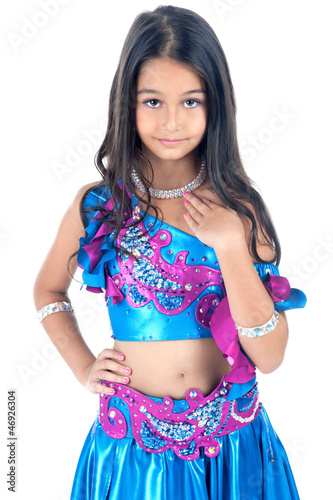 Little girl dancing gypsy dance
