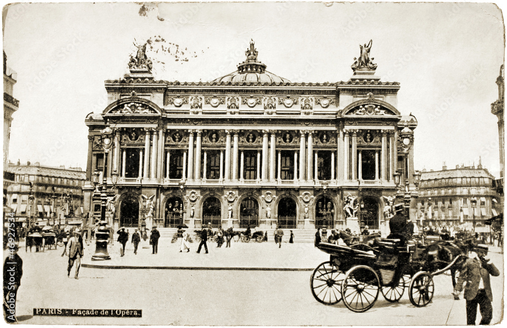Fototapeta premium The Paris Opera Postcard