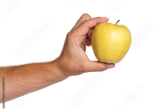 Hand with apple