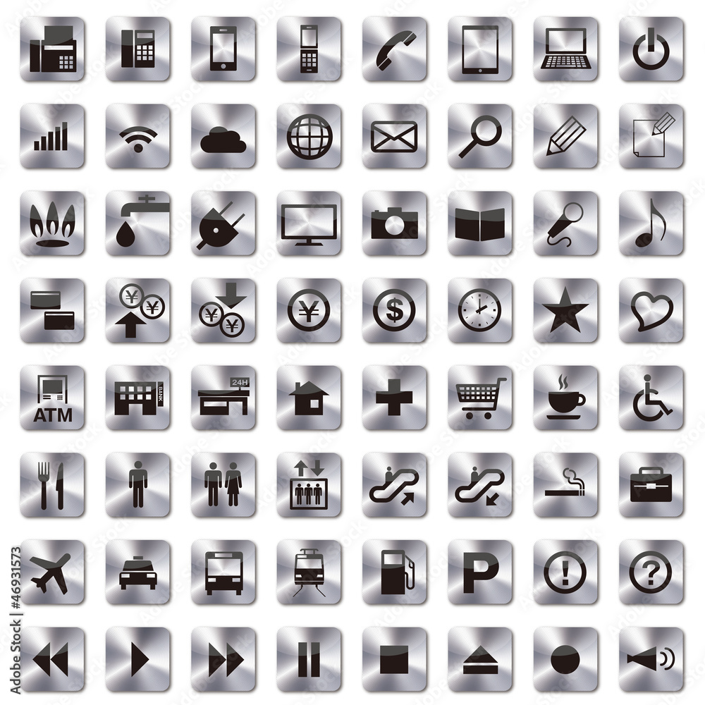 アイコン アプリ メタル Stock Vector Adobe Stock