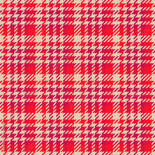 Seamless texture of red wool fabric comprised by threads