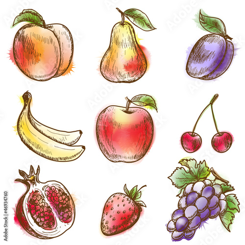 Set of fruits